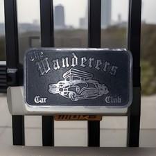 Vintage Cast Aluminum The Wanderers Rare Car Club Plaque Collectable Vintage Cast Aluminum The Wanderers Rare Car Club Plaque Collectable