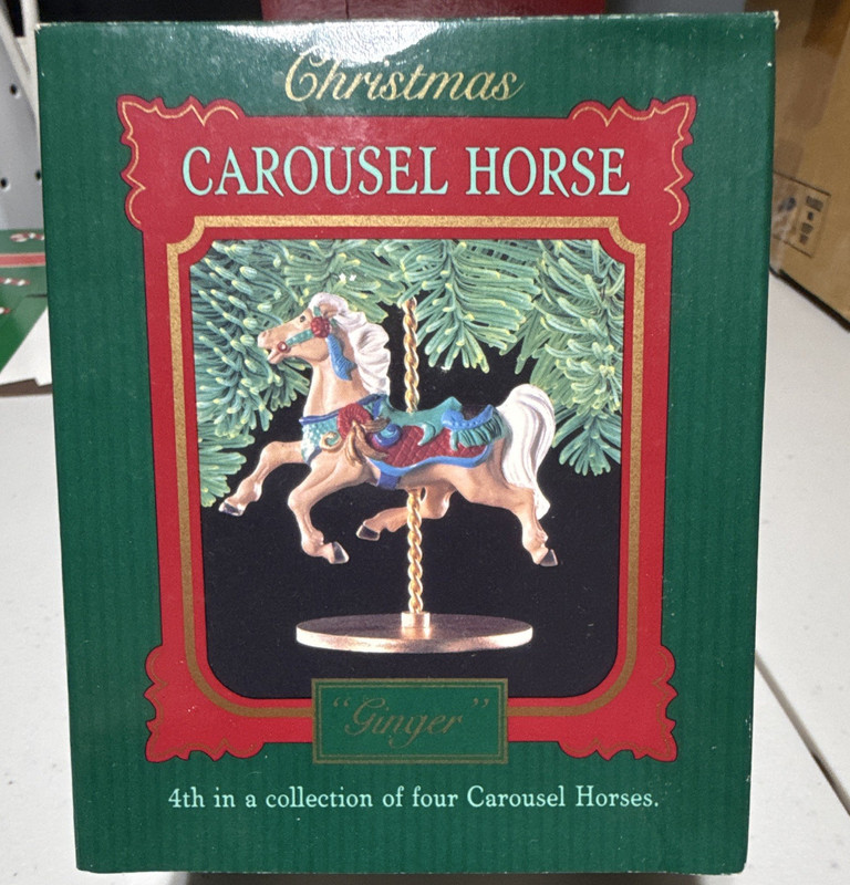 Hallmark Carousel Horse "Ginger" Hanging Christmas Ornament 1989 XPR9721