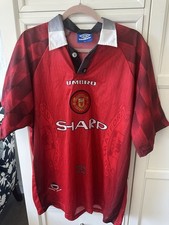 Vintage THORNLEY Umbro Manchester United Jersey 96/98 Home Football Club NEW