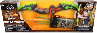 NKOK RealTree: Light-Up Archery Set 24.5'' - Green -With Quiver, #25020,... 