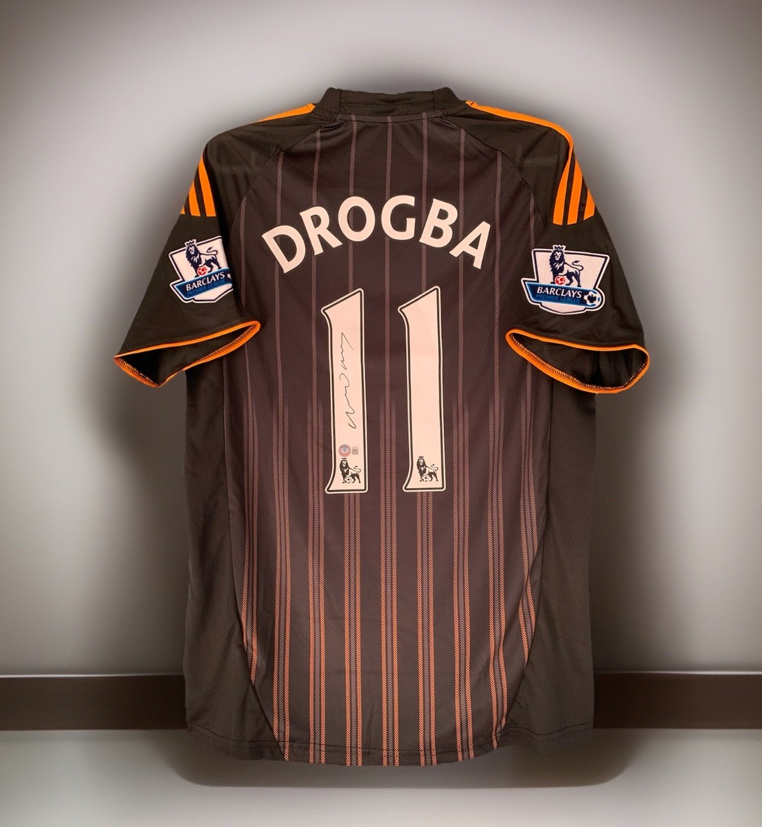 Didier Drogba Signed Chelsea 2010/11 Away Jersey Autographed Shirt