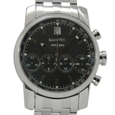 Eberhard Chrono 4 31041 CA99 Chronograph Men's Black Dial From Japan w0619