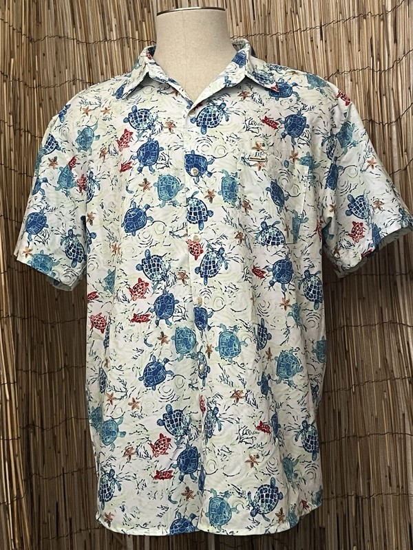 Banana Boat Mens SS Button Up Hawaiian Shirt-Size XL-Poly Spandex Blend