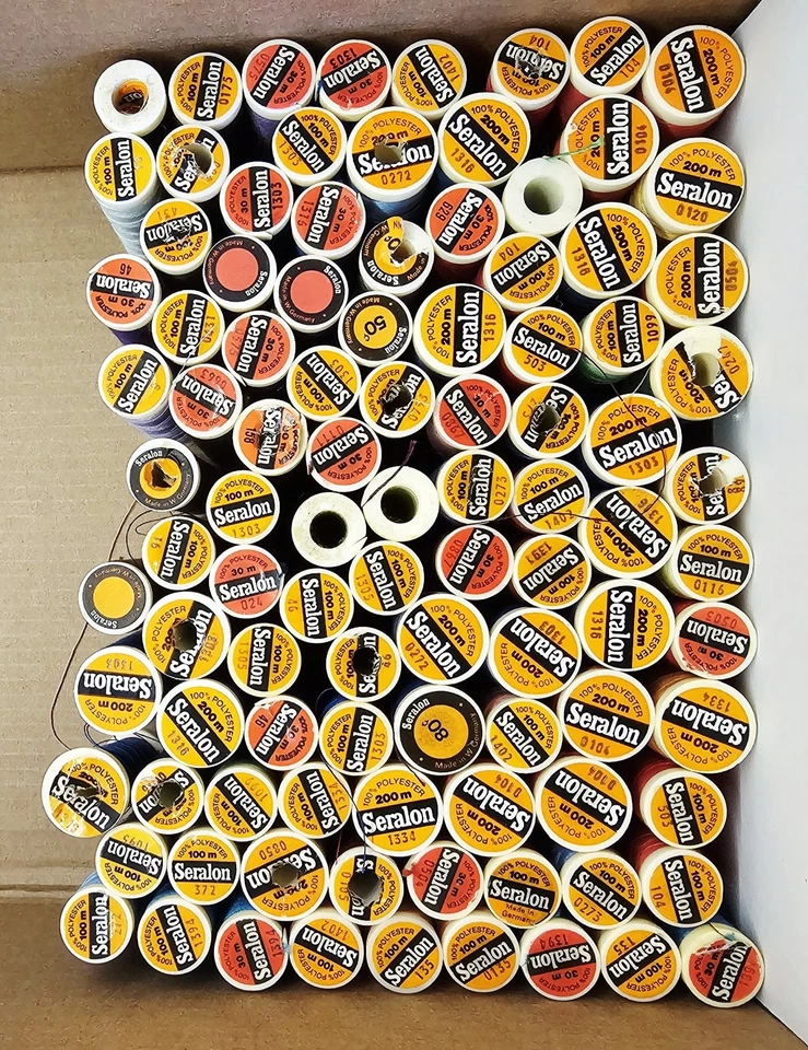 Lot 100 Spools Amann Seralon Embroidery Quilting Thread Made In West Germany VTG - Image 3 of 4