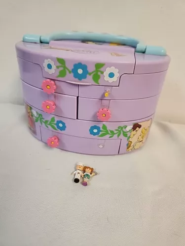 POLLY POCKET BLUEBIRD COMPACT  Playhouse Beauty Case Jewelry Box Vintage 1991