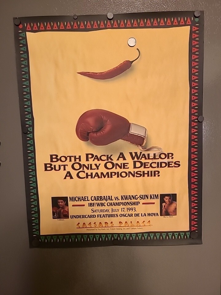 MICHAEL CARBAJAL vs. KWANG-SUN KIM - Original Onsite Boxing Fight Poster