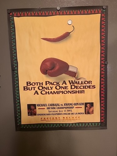 MICHAEL CARBAJAL vs. KWANG-SUN KIM - Original Onsite Boxing Fight Poster