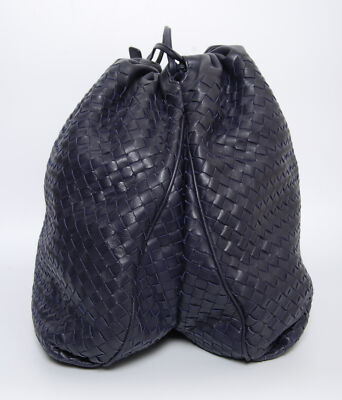 Bottega Veneta Women Drawstring Bag Black Leather Zip Buckle
