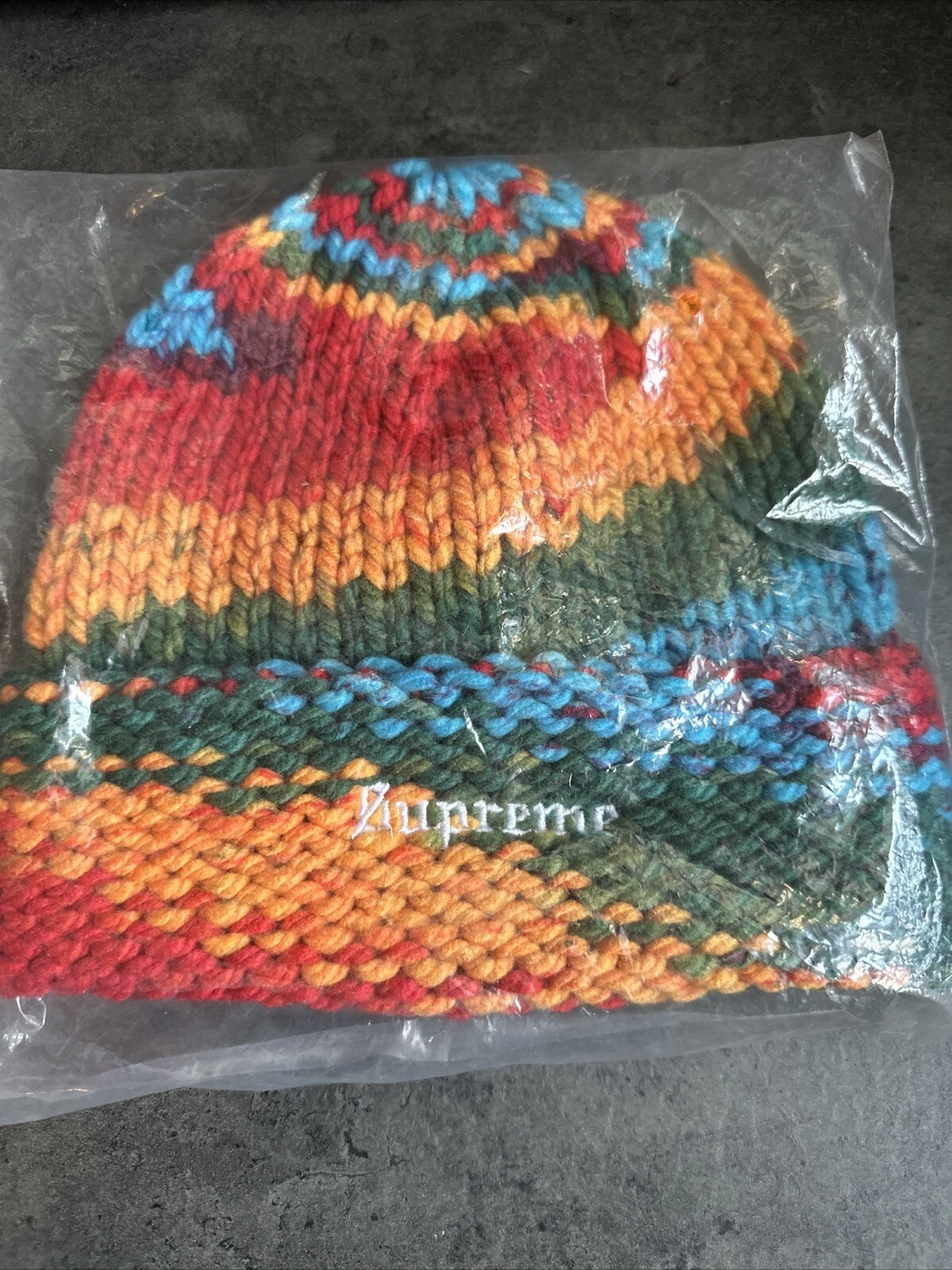 SUPREME GRADIENT SPACE DYE BEANIE OS MULTICOLORE (SS24 SEMAINE 1) 100 % AUTHENTIQUE NEUF