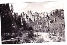 CATHEDRAL SPIRES IN THE BLACK HILLS---POSTCARD