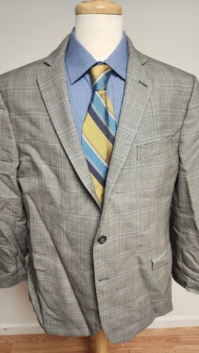 Brooks Brothers Blazer manteau de sport régent gris bleu chèques 46R G237 - Photo 1 sur 4