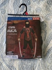 Cobra Ninja Costume Boys Size 4-6 NEW