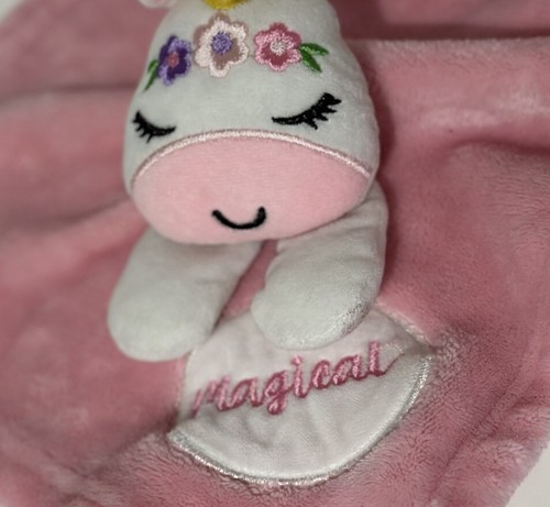 Peluche morbido rosa "magico" unicorno amorevole, coperta di sicurezza usata in ottime condizioni - Foto 3 di 4