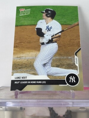 2020 LUKE VOIT ''MLB LEADER IN HOME RUNS WITH 22'' TOPPS NOW NY YANKEES CARD #320