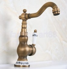 Kitchen Wet Bar Bathroom Vessel Sink Faucet Antique Brass Single Hole fnf609