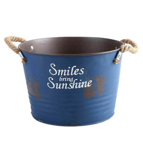 Pflanzkörbe, Blumentöpfe & -kästen in Blau Eimer