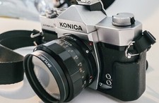 Konica Autoreflex T 35MM SLR FILM CAMERA w/ Hexanon AR 52mm f1.8 lens