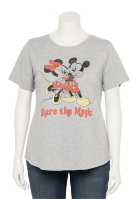 Disney Mickey Mouse T-Shirt 4X Share the Magic Cotton Poly Women's New