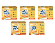 Wet Ones Hand Wipes Singles, Tropical Splash, 24 Ct - Pack of 5
