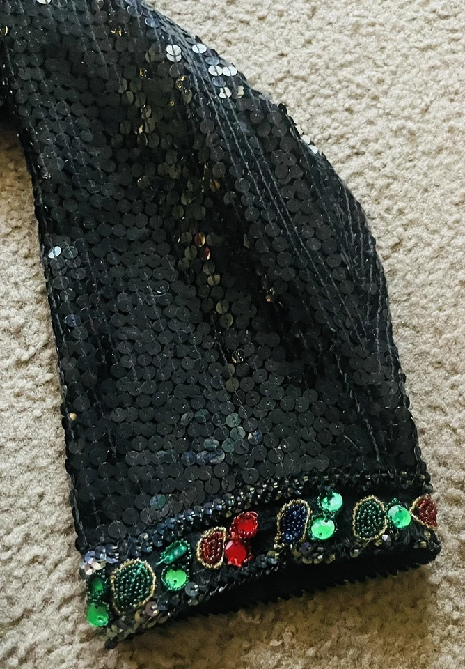 复古亮片圣诞夹克假日闪耀闪亮闪亮魅力 XL 魅力 — 第 4/4 张图片