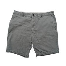 Dockers Shorts Mens 40 Classic Fit Gray Casual Walking Chino Cotton Zip Fly