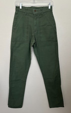 Stan Ray Vintage Fatigue Pants Slim Straight Cotton Army Green Women's 27 27x30