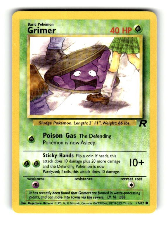 Pokemon Team Rocket Grimer 57/82 NM