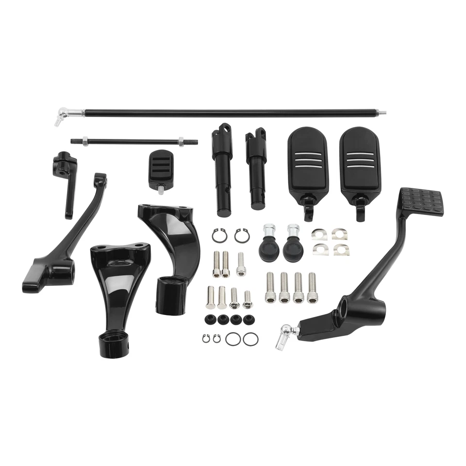 Forward Control Foot Pegs Kit Linkage Levers Fit For Harley Sportster 1200 04-13 - Image 4 of 4