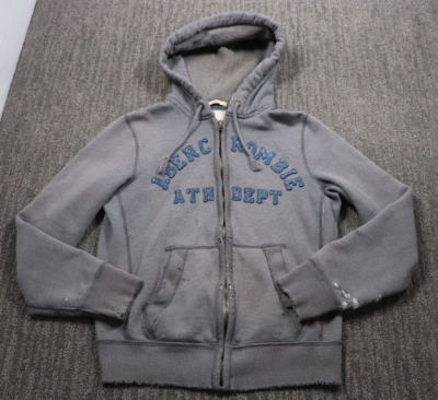 Abercrombie & Fitch VTG Y2K Thrashed Full-Zip Hoodie Men's Large