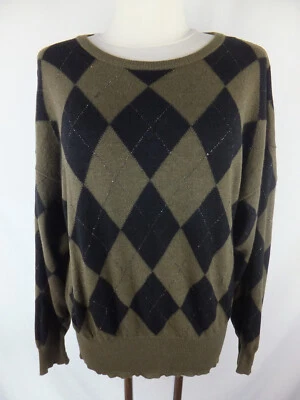 ESCADA by Margaretha Ley Vintage Pullover 42 mit Wolle, Seide und Angora Rauten - Bild 1 von 4