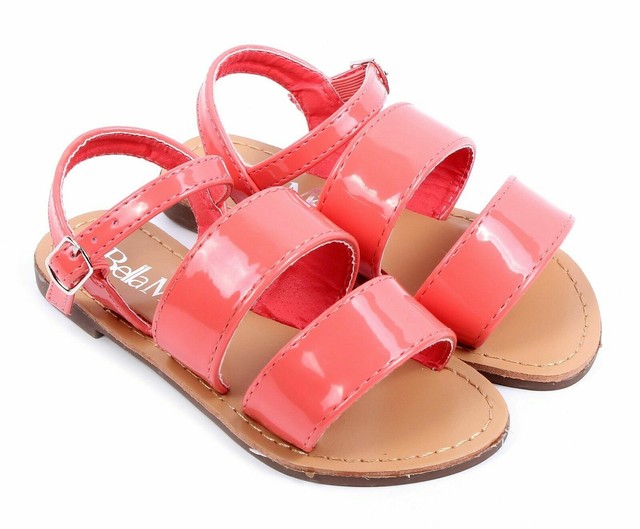 peach strappy sandals