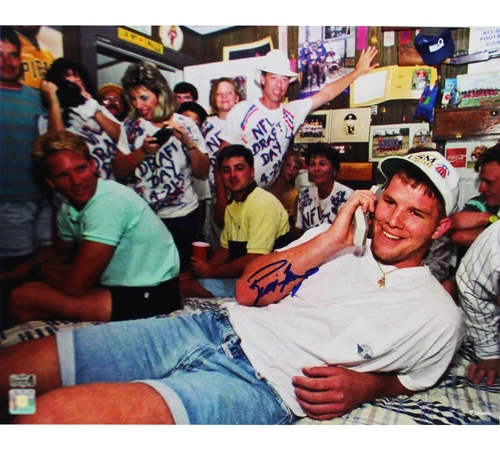 Brett Favre Autographed Green Bay Packers Unframed 16x20 Photo Draft Day Call