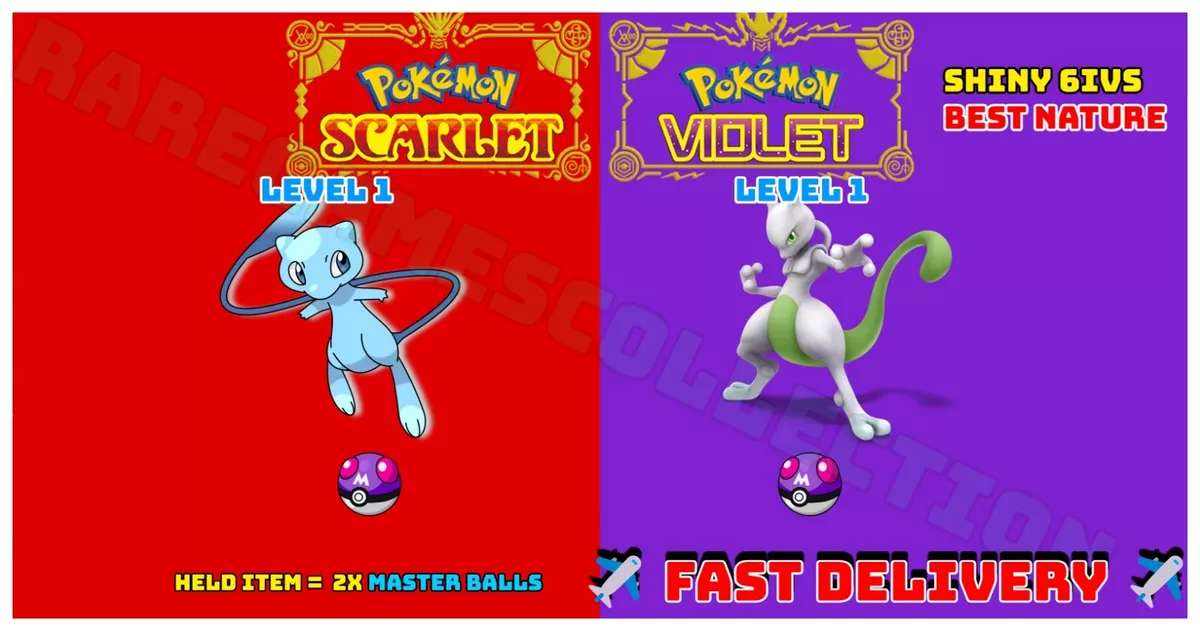 MEW MEWTWO 6IV Legendaries / Pokemon Scarlet and Violet / 