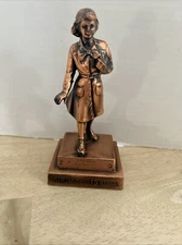 Vintage Signed Marjorie Dangrfield Solid Copper Girl Scout Figurine Circa 1952