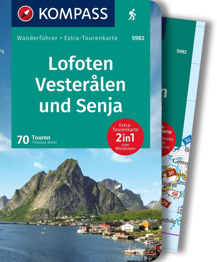 Thumbnail - Kompass Wanderführer Lofoten, Vesterålen Und Senja, 70 Touren Mit