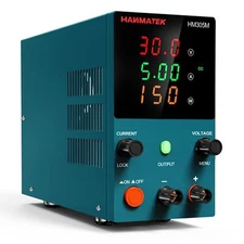 HANMATEK DC Power Supply (0-30 V 0-5 A) HM305M Mini Variable Switching Digital B