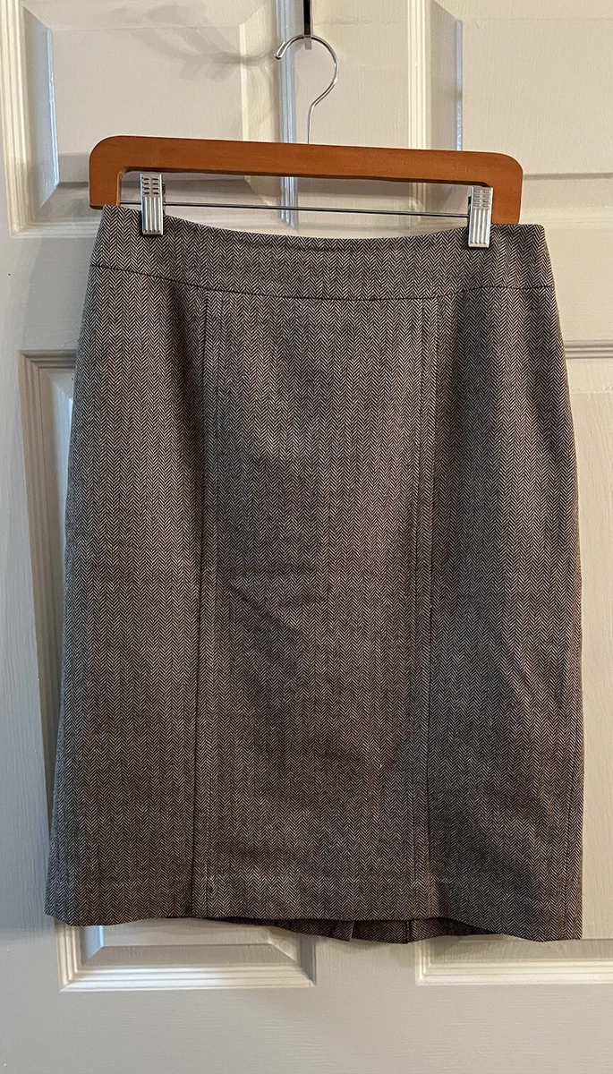 Brown clearance herringbone skirt