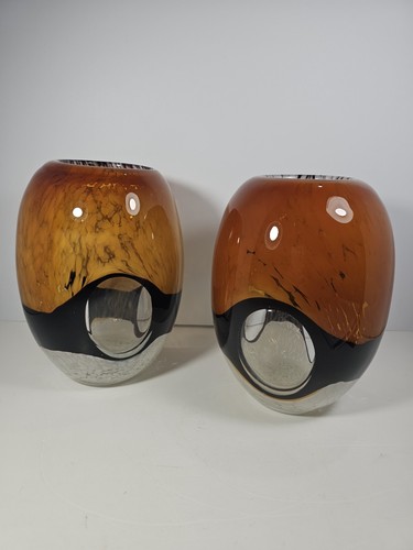 Murano Style Peek-A-Boo Vase Set