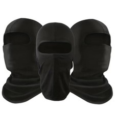 3pcs Balaclava Ski Mask With UV Protection And Summer Cooling Black 