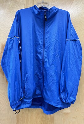Easton Men’s Full Zip 2XL Blue Golf Baseball Jacket Warmup Lightweight 