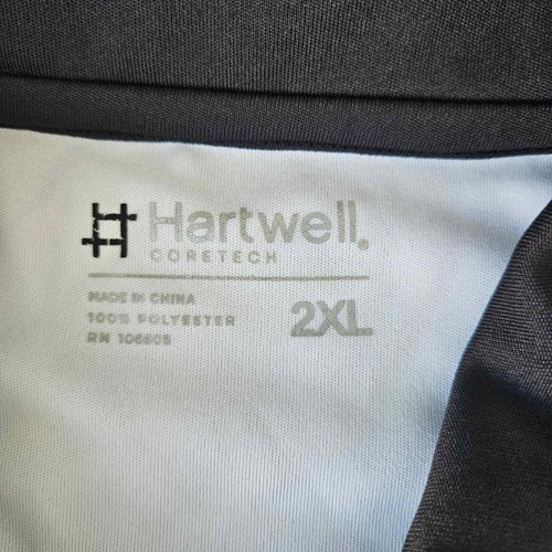 Hartwell Golf Polo Shirt Womens 2XL Black Short Sleeve 1/4 Zip Collared Coretech - Picture 3 of 8