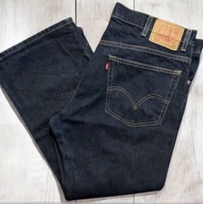 Vintage Levis 517 Jeans Mens 40x29 Blue Denim Bootcut  Red Tab Dark Wash Raw Y2K