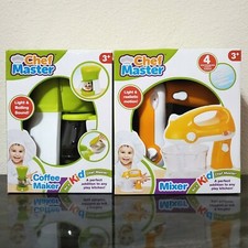 Be a Kid Chef Master Pretend Kitchen Play Kids Toy Lot: Coffee Maker  Mixer Lot