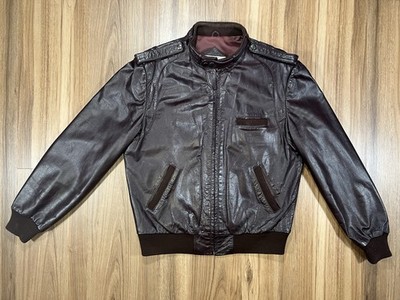 Vintage Chess King Leather Cafe Racer Mens Size 44 Brown