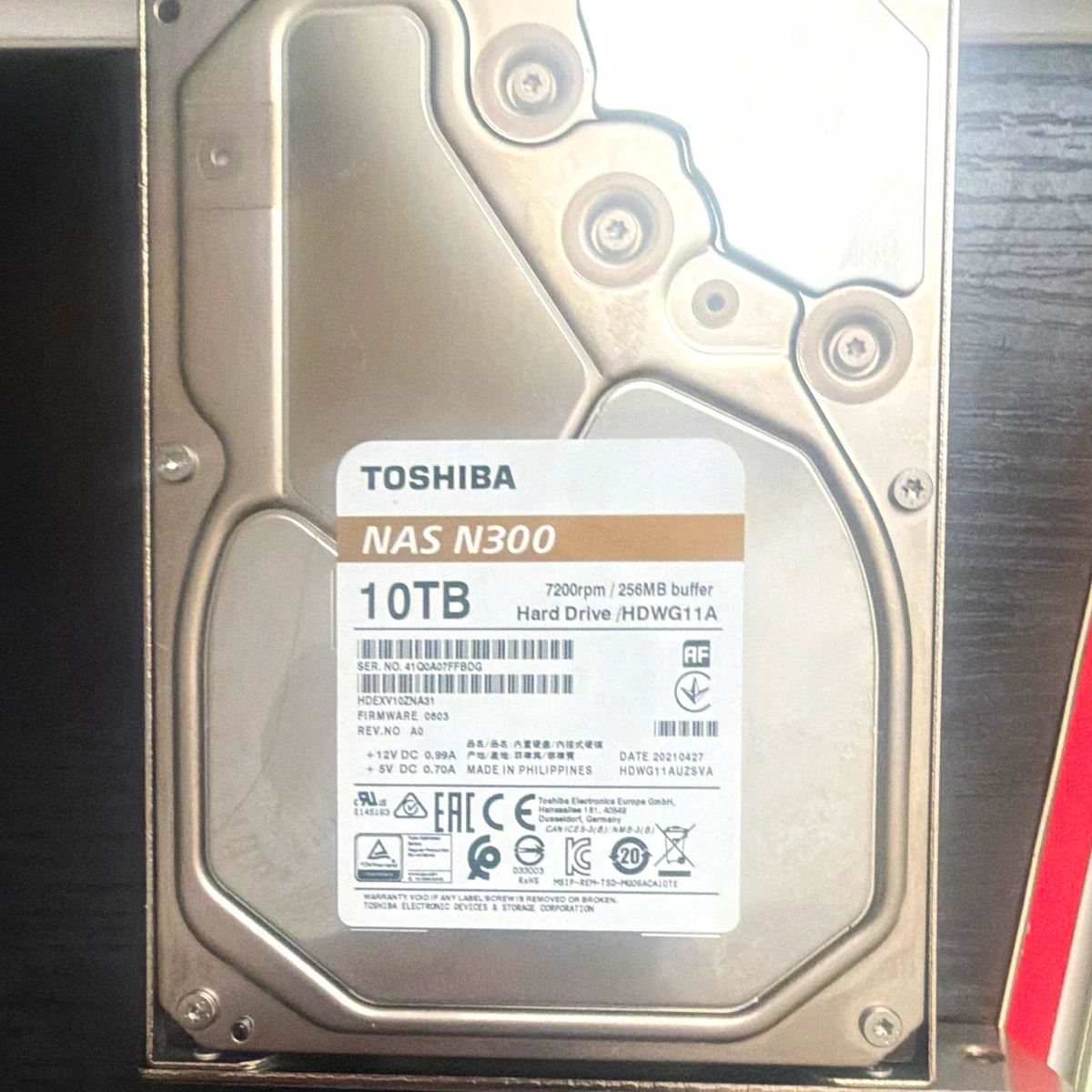 Toshiba Internal Hard Disk Drives 10 TB Storage Capacity for sale