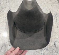 STETSON Beaver Felt Granite Gray Cowboy Hat - w/Rodeo Cowboy Brim 4X Plus