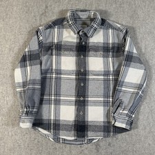American Eagle Shacket Women Medium GrayPlaid Soft Flannel Cabin Lumber Jane