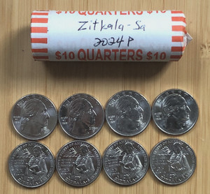 2024 P Zitkala-Sa American Women Quarters  Uncirculated Bank Roll (40 coins) $10