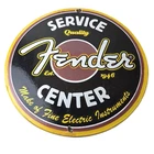 Vintage Fender Sign - Music Guitars Service Center Porcelain Gas Station Sign