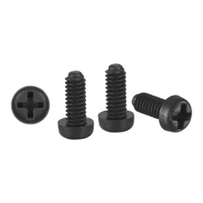 Phillips Pan Head Bolts M2.5-0.45x6 200Pcs Nylon Black for Door Window